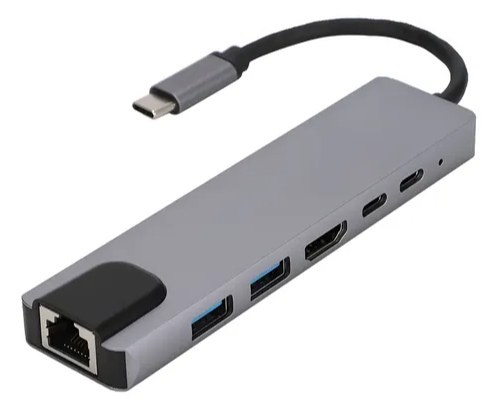 HUB USB Tipo C multifuncional, 6 en 1