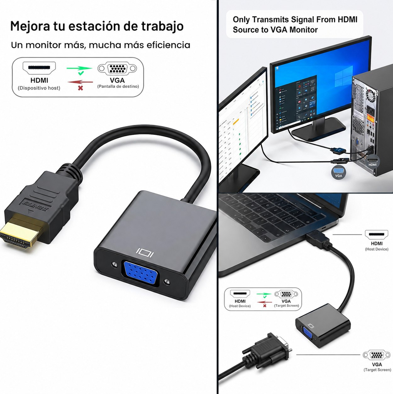Adaptador HDMI a VGA