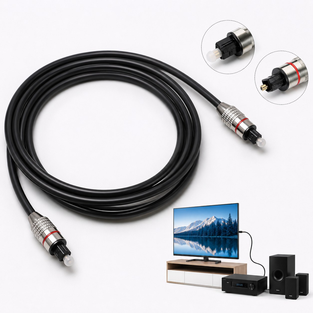 Cable de Audio Óptico Toslink de 1,5 metros
