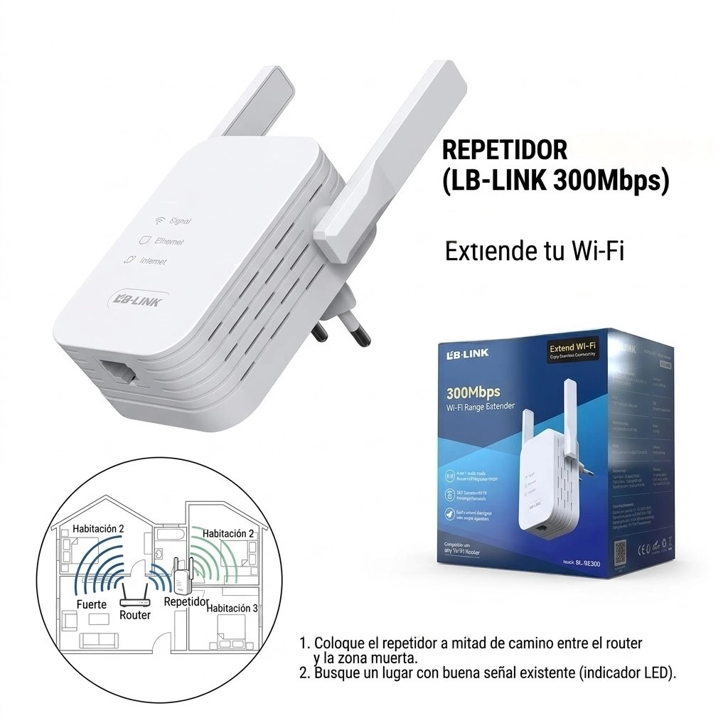 Repetidor Wi-Fi 300mbps LB-LINK BL-RE300