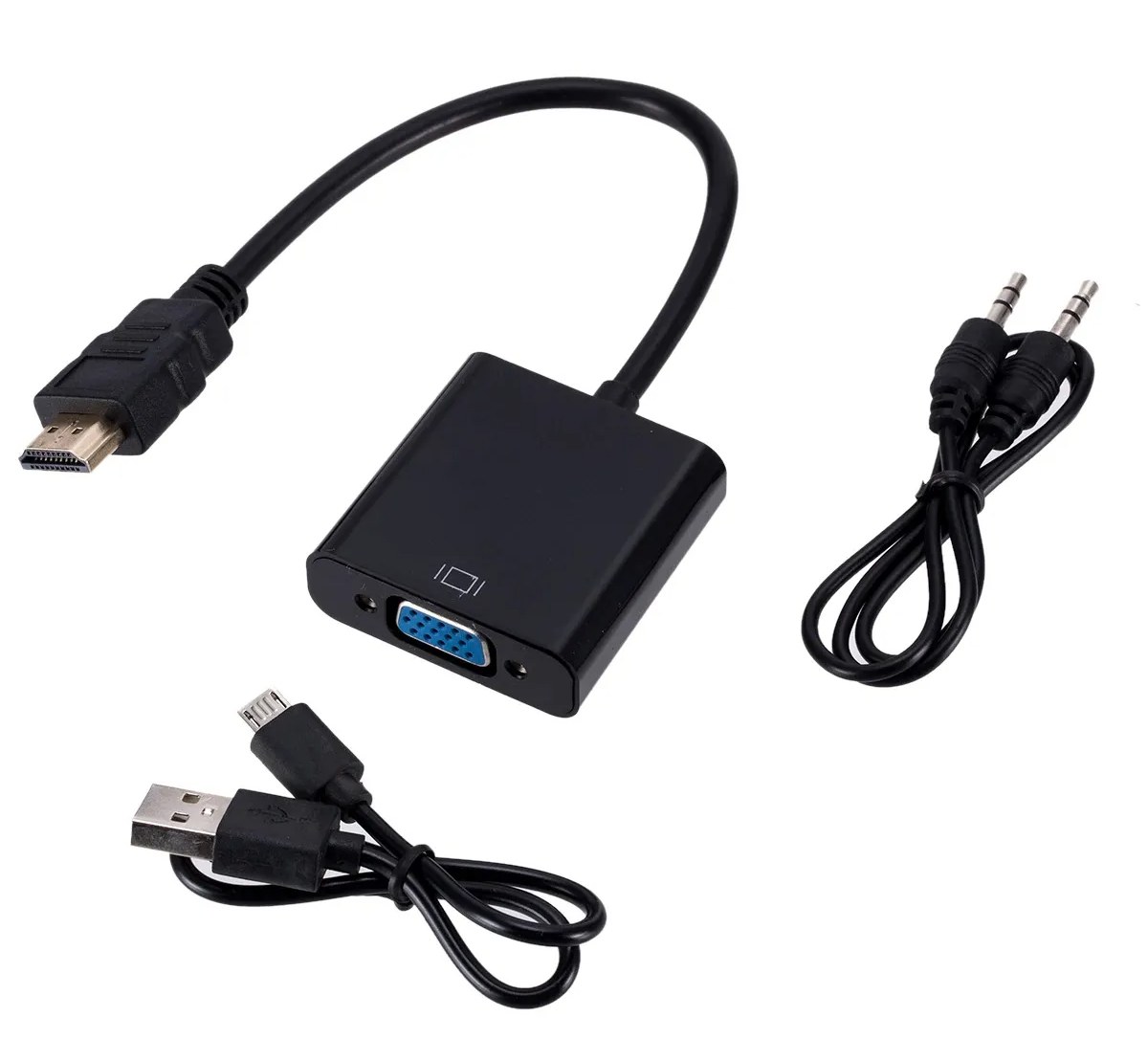 Adaptador Conversor Convertidor Hdmi A Vga Audio Aux