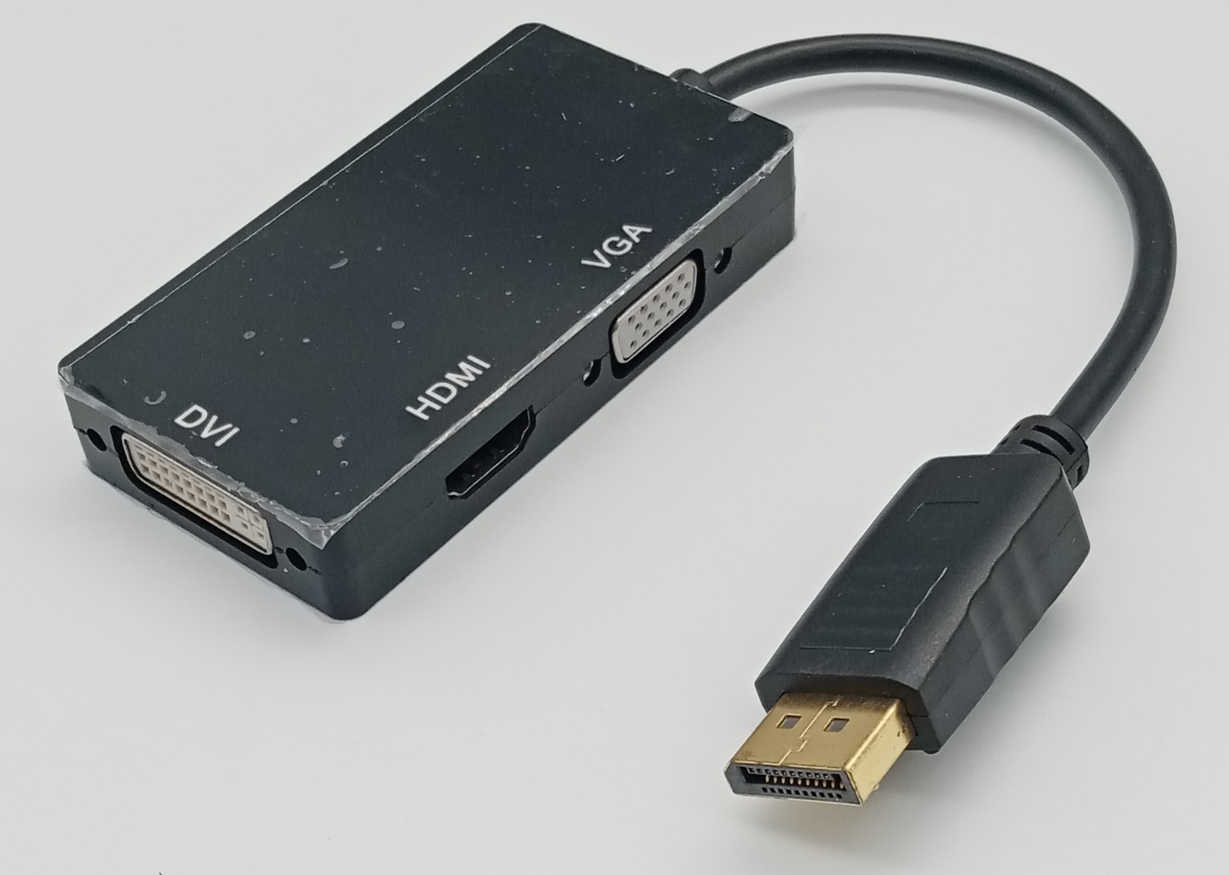 Adaptador de Displayport macho a HDMI, VGA y DVI